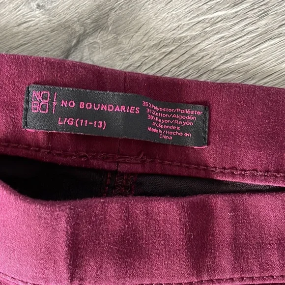 2 Pair 1-black 1-burgundy No Boundaries Size L (11-13)$20!BOTH Good Condition - Picture 5 of 5